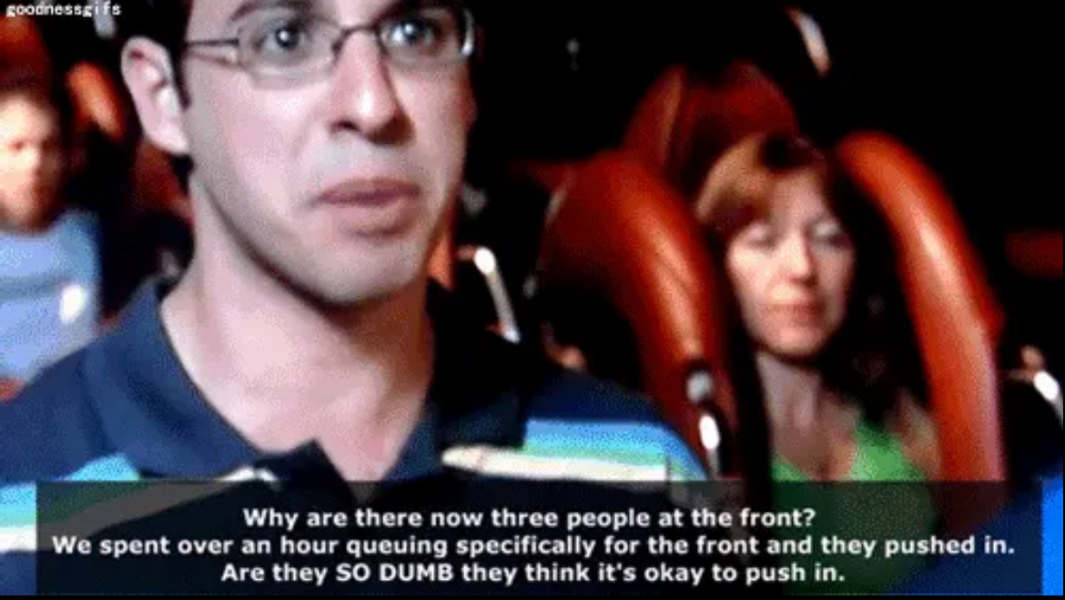 To think the fast track queues at Thorpe park are unfair?