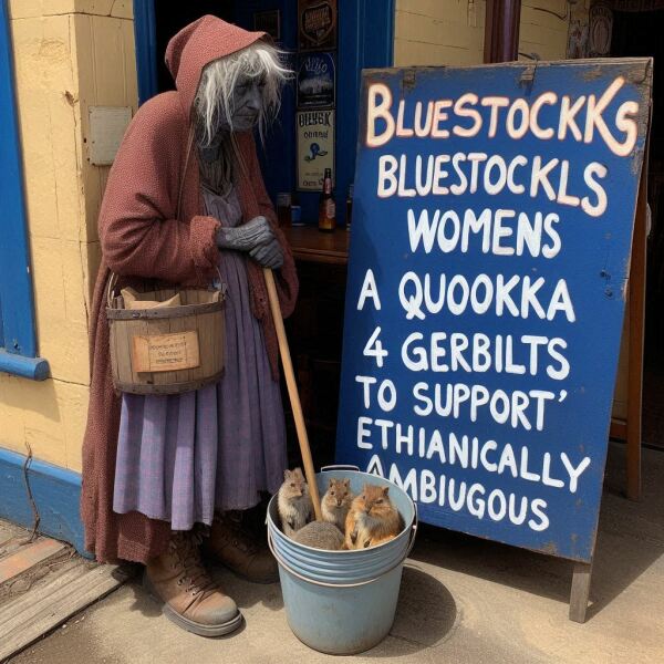 The Bluestocking - where Spring has sprung and the grass is riz.