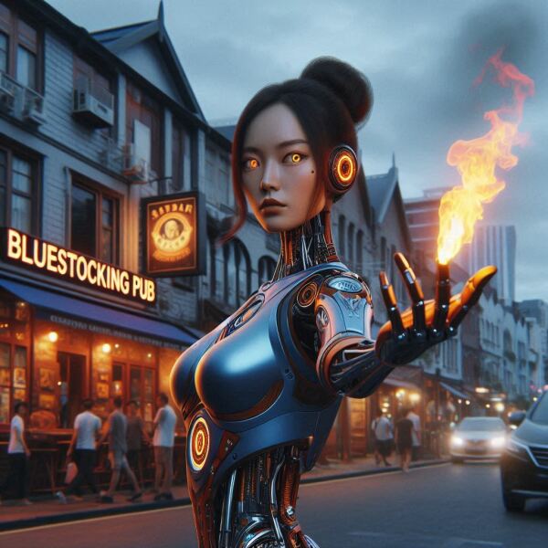 The Bluestocking - where Spring has sprung and the grass is riz.