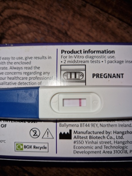 Faint positive twice but negative on clear blue