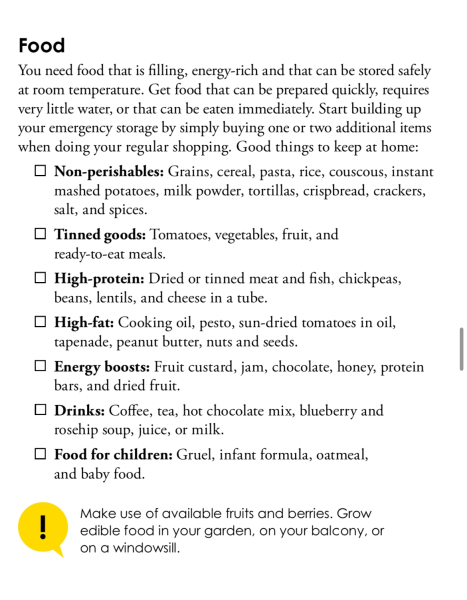 To stockpile 72 hours of supplies