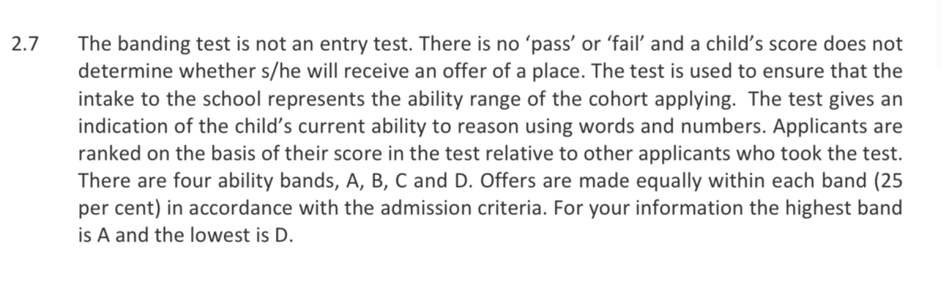 Secondary appeal - not offered place from feeder school