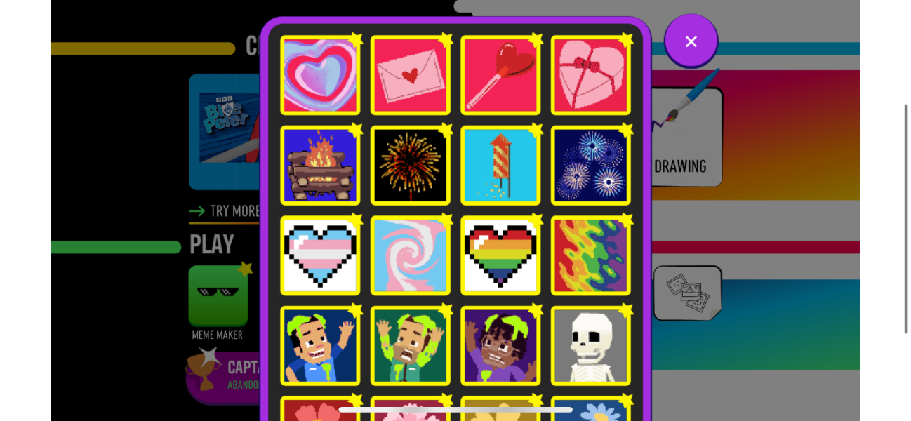 BBC game for 5-7 year olds with trans flag