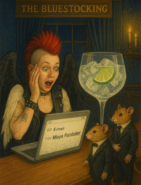 The Bluestocking - where Spring has sprung and the grass is riz.