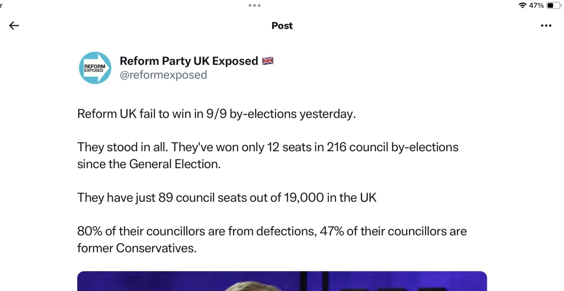 To think this is the beginning of the end for Reform