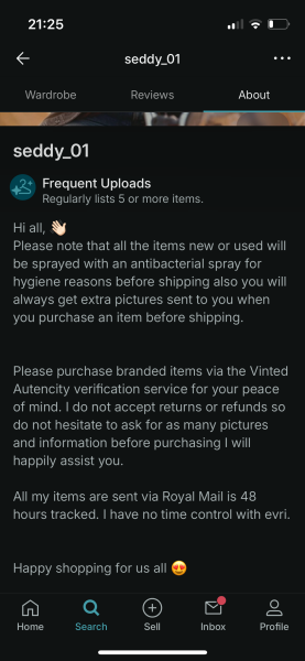 To think I've been ripped off / scammed? Vinted