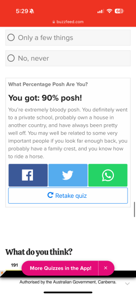 How posh are you?