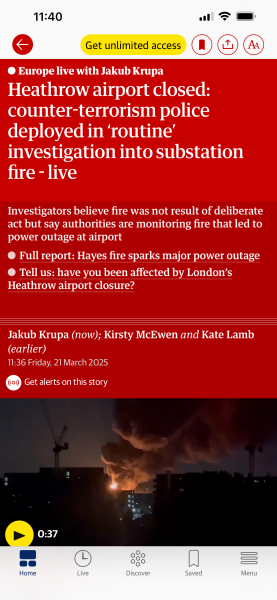 Heathrow Airport is shut until Friday night