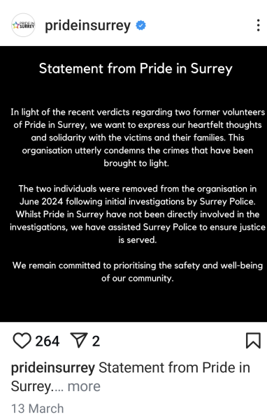 Founder of Surrey Pride charged with child sex abuse