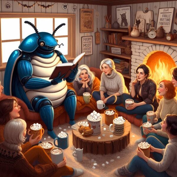 The Bluestocking - where Spring has sprung and the grass is riz.