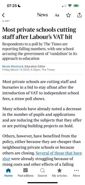 Whitehall “braced for private schools collapse” 3