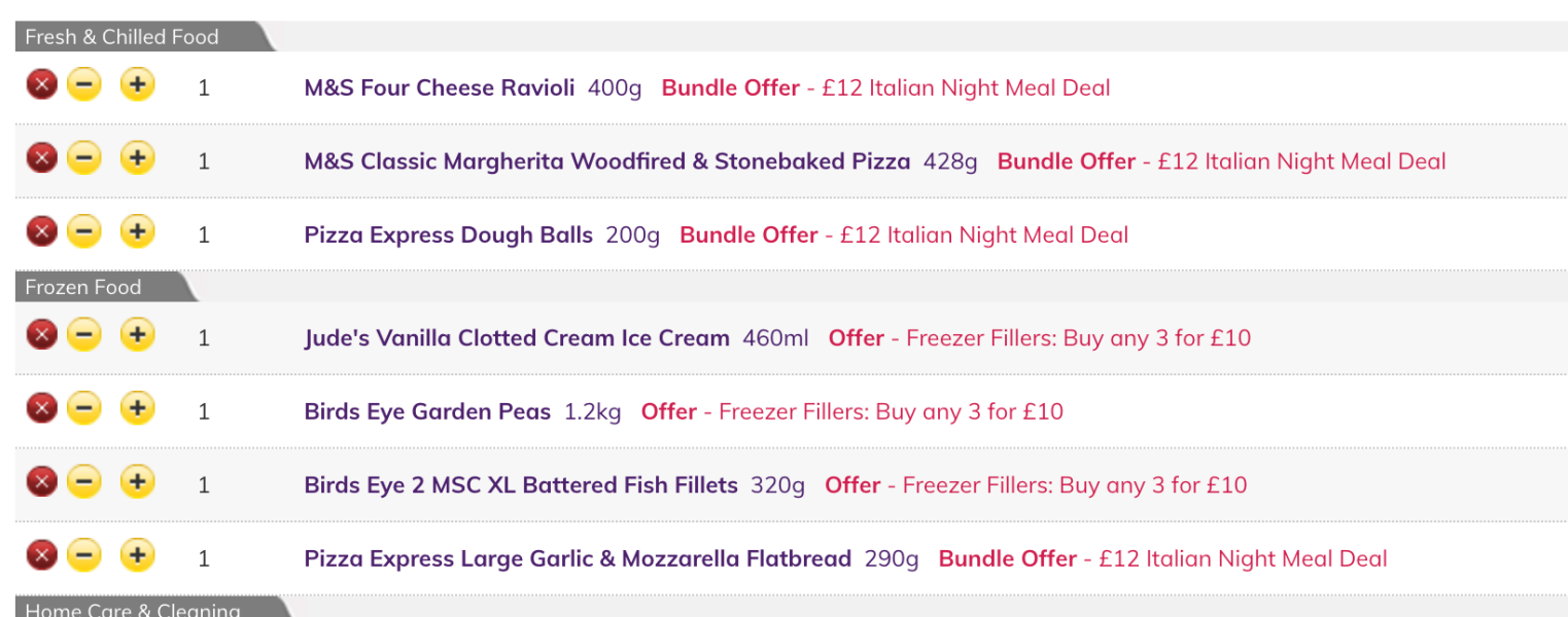 Can I use more than one offer at Ocado? Eg two meal deals ?