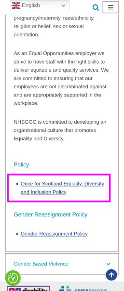 NHS Policy Audit - working party