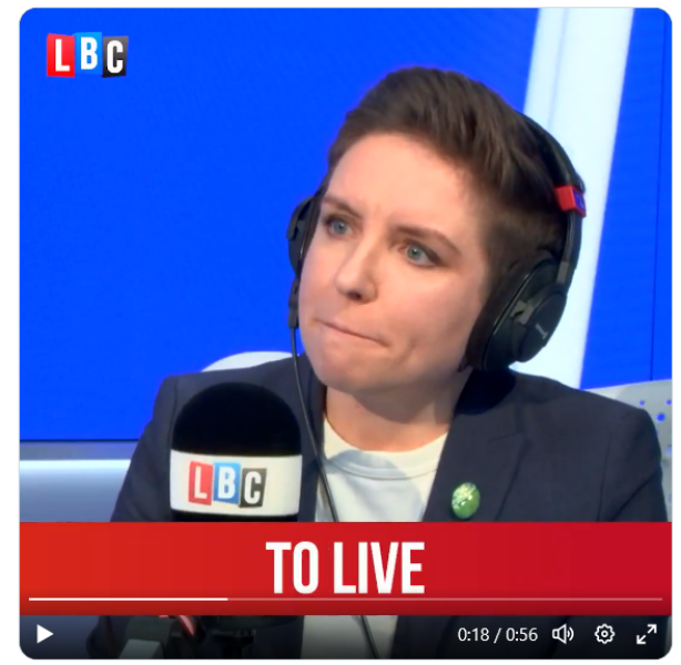 Carla Denyer LBC this afternoon