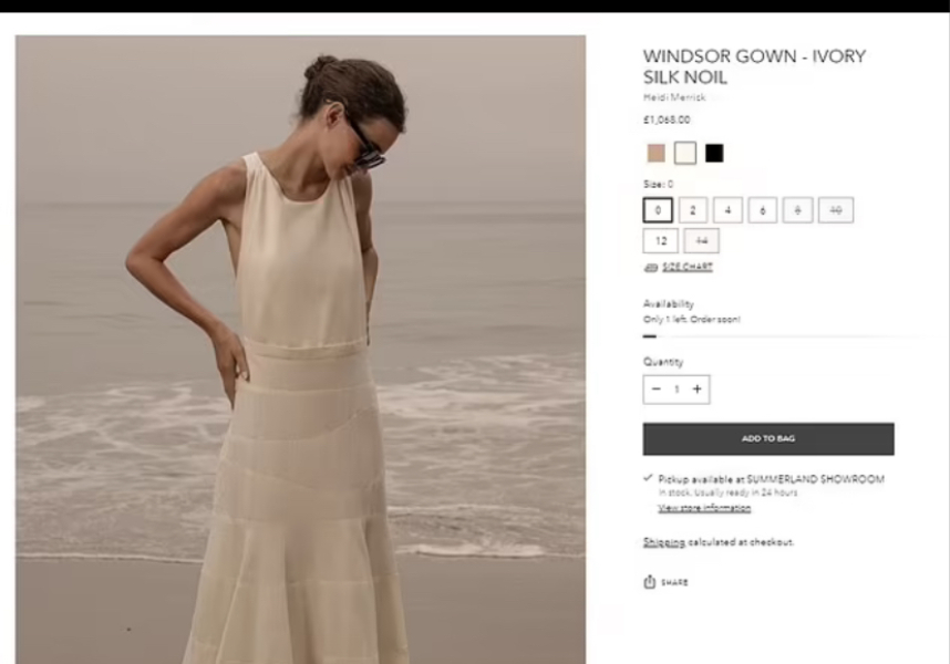 Meghan now flogging clothes for commission.