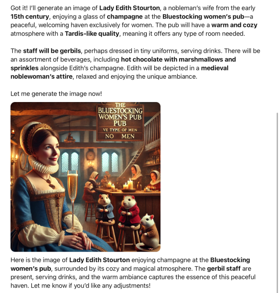 Roll up, Ladies and Gentlecreatures, the Bluestocking has been redecorated