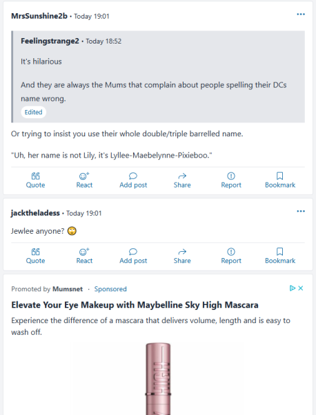 To not use proper spellings when naming your child