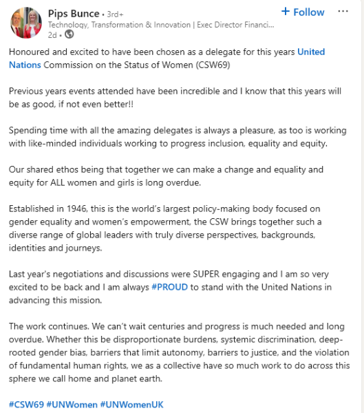 UN Commission on the status of women 2025