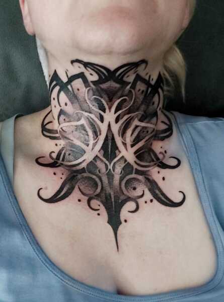 Neck tattoo