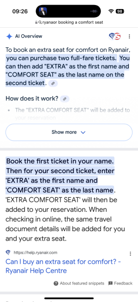 To expect people  not to take over my seat on the plane
