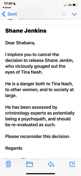 Man who brutally attacked his partner is being released and she is told to stop campaigning to keep him inside