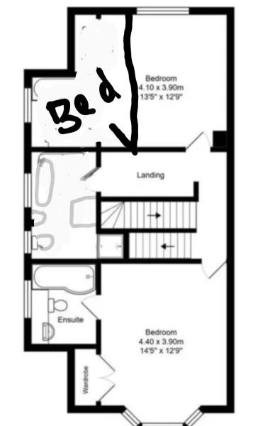 Can any budding architects suggest how to rejig this floorplan?