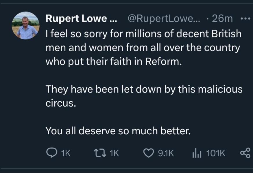 To think this is the beginning of the end for Reform