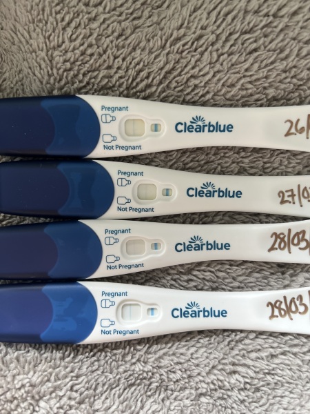 Evaporation lines or pregnant?