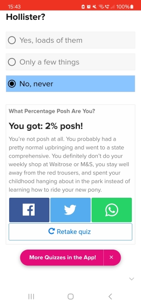 How posh are you?