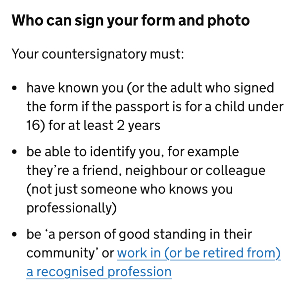 Don’t have anyone to sign passport