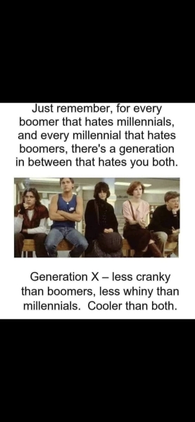 Let's talk about gen X because no other bugger does.