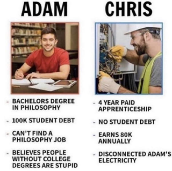 To think some people are really snobby about tradespeople?