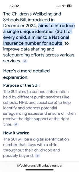 Children barred from changing NHS number