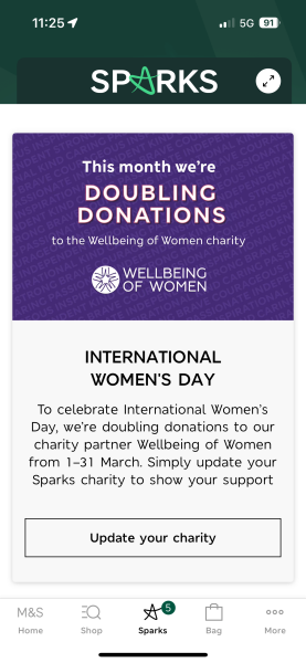Wellbeing of Women, M&S Charity