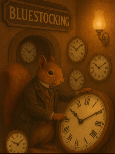 The Bluestocking - where women are women, and small furry animals are gerbils, quokkas,  capybaras, or a red panda called Rosy