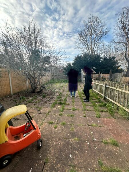 North west facing garden.