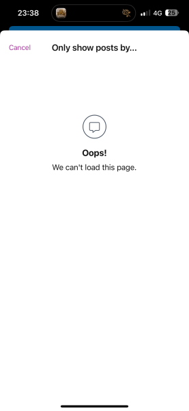 Can’t see op posts when the thread is full