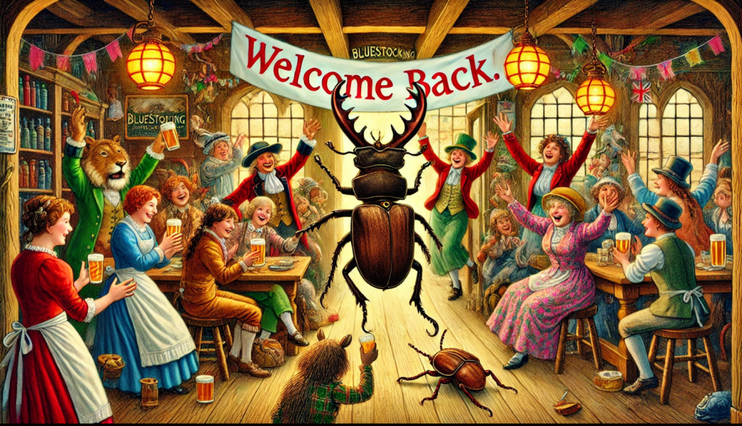 Roll up, Ladies and Gentlecreatures, the Bluestocking has been redecorated