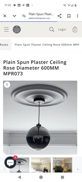 Anyone got a semi flush light with a ceiling rose?