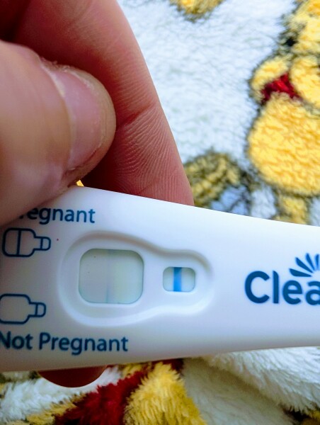Clear blue test. Evap line or positive