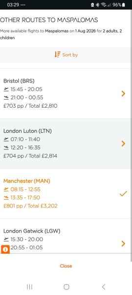 Not wanting inbound flights so late at night