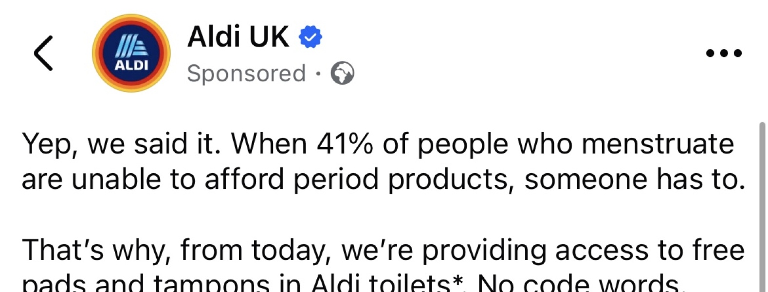 Aldi, they said it.