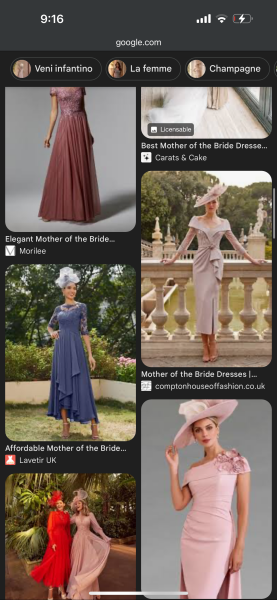 Why is the go to mother of bride outfit a hideous stiff coat dress with hat?