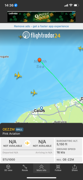 Flightradar 24.  What is the ball?!