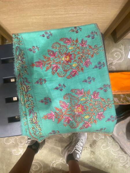 Received this beautiful pashmina from family member abroad. No idea what to wear it with!