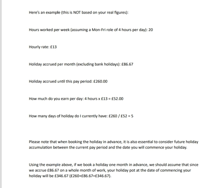 Help with holiday entitlement