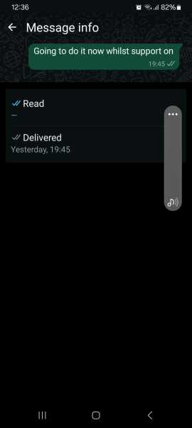 I have read receipts from my WhatsApp to my dead relative.