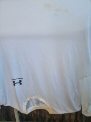 My white tee has yellow marks on front