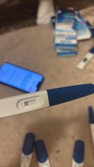 Faint positive twice but negative on clear blue