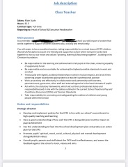 EYFS teacher role advertised but responsibilities look like a EYFS lead position? Would it involve a TLR ?